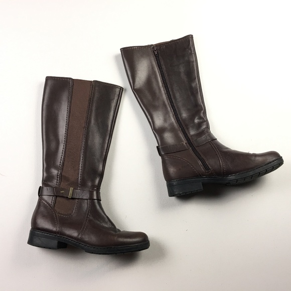 clarks womens brown boots